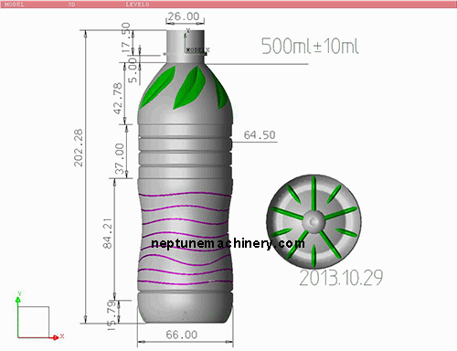 500ml bottle design