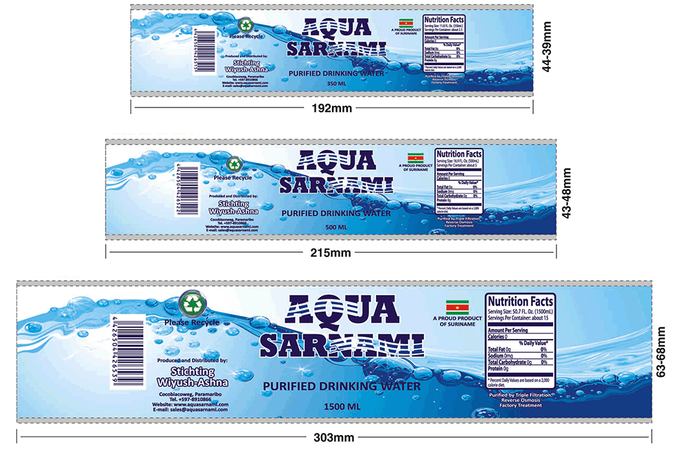 aqua label design