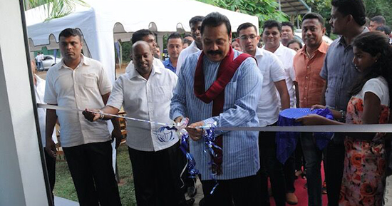 Sri Lanka President Cut the ribbon of water bottling line