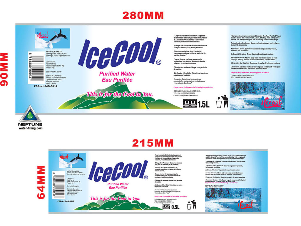 Ice Cool label sleeve label design