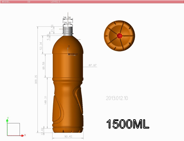 1500ml bottle water design 1